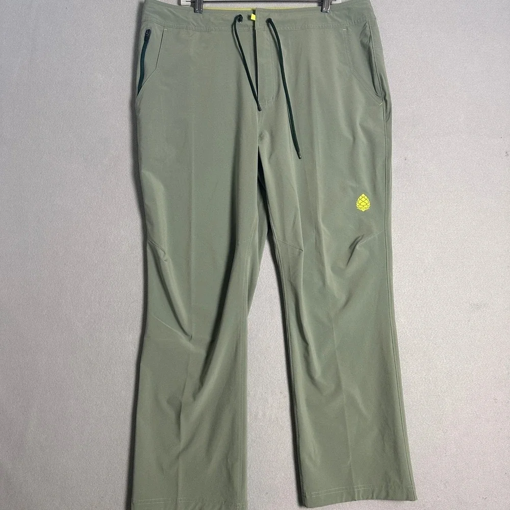 STIO Pants Mens Sz 38 Short Green CFS Board Stretch Lightweight Softshell Hiking